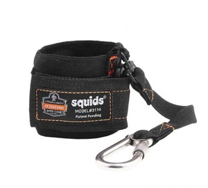 lot 805 image: NEW 2 Pack of Ergodyne Squids 3114 Pull-On Wrist Tool Lanyard - Carabiner - 3lbs