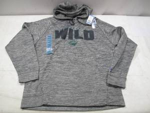 lot 202 image: NEW Champion Authentic Athleticwear Minnesota Wild Hooded Sweatshirt with Kangaroo Pocket - Large