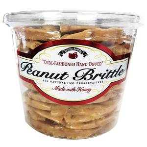 lot 205 image: NEW Brittle-Brittle Olde Fashioned Hand Dipped Peanut Brittle 38 oz