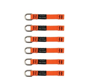 lot 808 image: NEW 2 Packs of 6 Ergodyne Squids 3700 Web Tool Tether Attachments - D-Ring Tool Tails - 2lbs