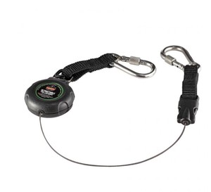 lot 859 image: NEW Ergodyne Squids 3000 Retractable Tool Lanyard - Dual Stainless-Steel Carabiners - 1lb