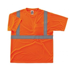 lot 874 image: NEW Ergodyne GloWear 8289 Hi-Vis T-Shirt -Type R, Class 2 - XXL Orange - 2XL