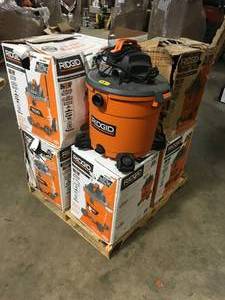 Lot of assorted Ridgid Shop Vacuums, Various Sizes and Conditions, Review all pictures