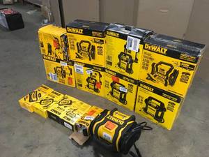 Mix Lot of assorted Dewalt Tools, Battery Inverters, Customer returns, Review all pictures
