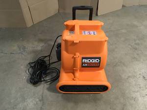 RIDGID  1625 CFM 3-Speed Portable Blower Fan Air Mover with Collapsible Handle and Rear Wheels for Water Damage Restoration, Open Box, Review all pictures