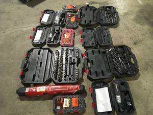 Mix Lot of Mechanic Tool Sets, Customer return, Review all pictures