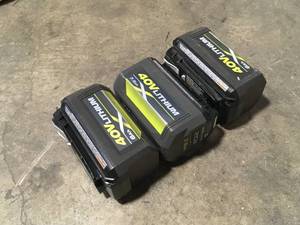 Mix Lot of Ryobi Batteries, Customer returns, Review all pictures