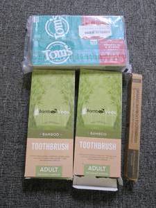 2 tubes of toms toothpaste and 2 p...