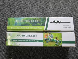 2 new auger drill bits for garden...