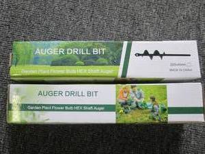2 new auger drill bits for garden...