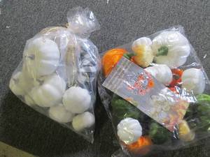 2 new packages of faux pumpkins...