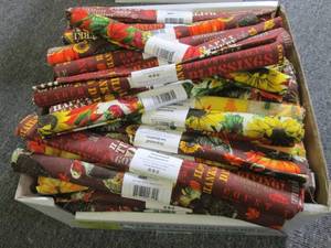 box of seasonal fabric quarters...