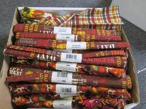 box of seasonal fabric quarters...