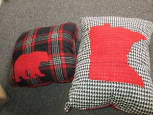 mn pillow and a bear pillow ...