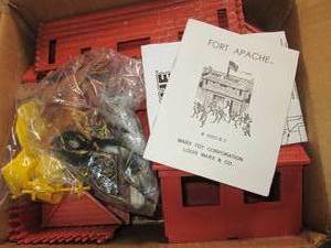 vintage toy fort set up fort apache...