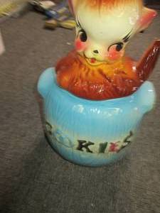 puppy on pot cookie jar ...