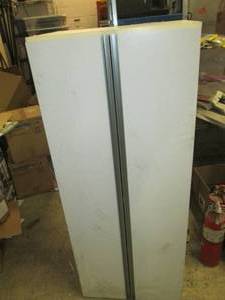 white 2 door cabinet 59x24x16 ...
