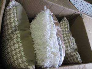 3 throw pillows ...