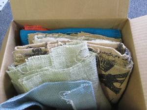 box of burlap assortment ...