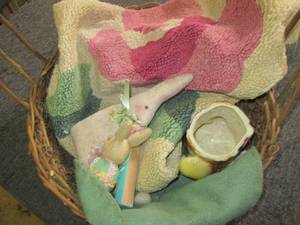 vintage easter photo with easter ru...