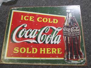 coke tin 16 inch x 13 inch ...