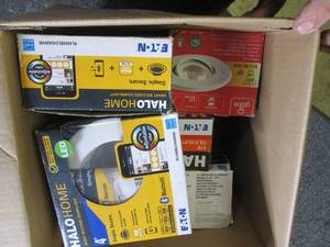 box of assorted recess lighting ...