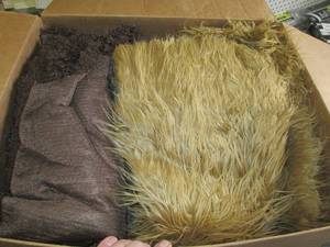 box of faux fur ...