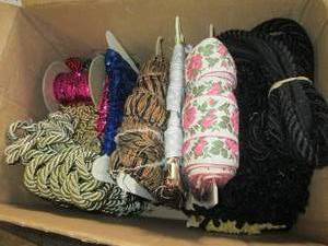 box of sewing trims ...