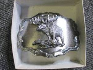 moose belt buckle...