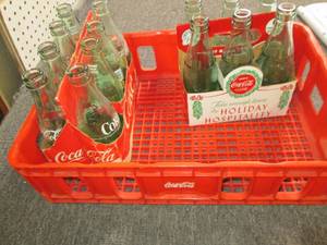 coca cola tray ands bottles ...
