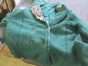 new womens leopard print shearling ...