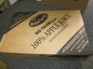 unopened box of ocean spray apple j...
