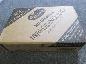 unopened box of ocean spray orange ...