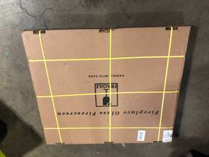 Pleasant Hearth  Ascot Medium Glass Fireplace Doors, Open box, review all pictures