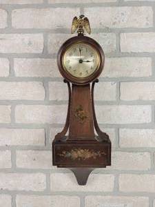 lot 47 image: Vintage SETH THOMAS Banjo 4-Jewel Wall Clock  - Approx. 18 Tall