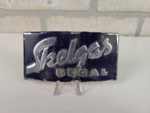 lot 58 image: Antique Skelgas REGAL Metal Embossed Badge - Approx. 4 x 2