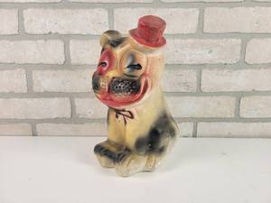 lot 81 image: Antique Chalkware Pug Dog Statue - Approx. 10.5 Tall