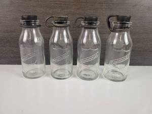 lot 102 image: (4) Antique Mojonnier Dairy Testing Bottle With Rubber Stopper - each is Approx. 6 Tall