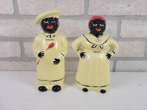 lot 105 image: Vintage Salty & Peppy Shakers - Approx. 7.5 Tall Each