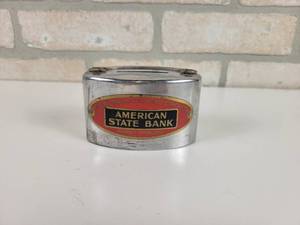lot 156 image: American State Bank Coin Bank - Mankato, MN - Approx. 3.5 x 2 x 1.75