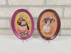 lot 162 image: (2) Vintage Tin Coca-Cola Mini Trays - Approx. 6 x 4.5