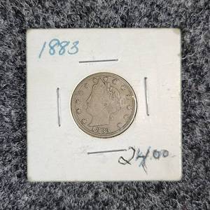 lot 2002 image: 1883 Liberty Head V Nickel