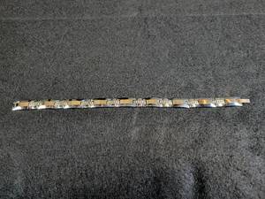 lot 2017 image: Mens Tungsten 8 Bracelet with Inlaid Stones