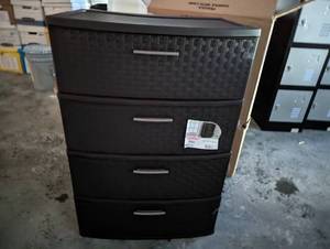 Sterilite weave look plastic storage drawer container