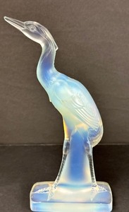lot 53 image: Sabino Opalescent Glass Heron Figurine