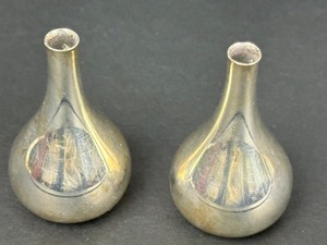 lot 57 image: Pair of Miniature Dansk Metal Vases