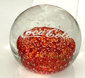 lot 65 image: Vintage 1970s Coke is Coca Cola Paperweight