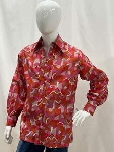 lot 137 image: Retro Bold and Fun Vintage Button Up Long Sleeved Shirt