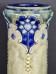lot 169 image: Vintage Royal Doulton Art Nouveau Stoneware Pottery Vase