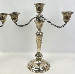 lot 15 image: Pair of Vintage Gorham Sterling Silver Three Arm Candelabras